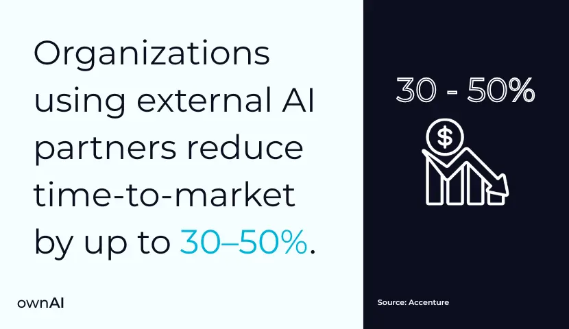 Organizations using external AI partners